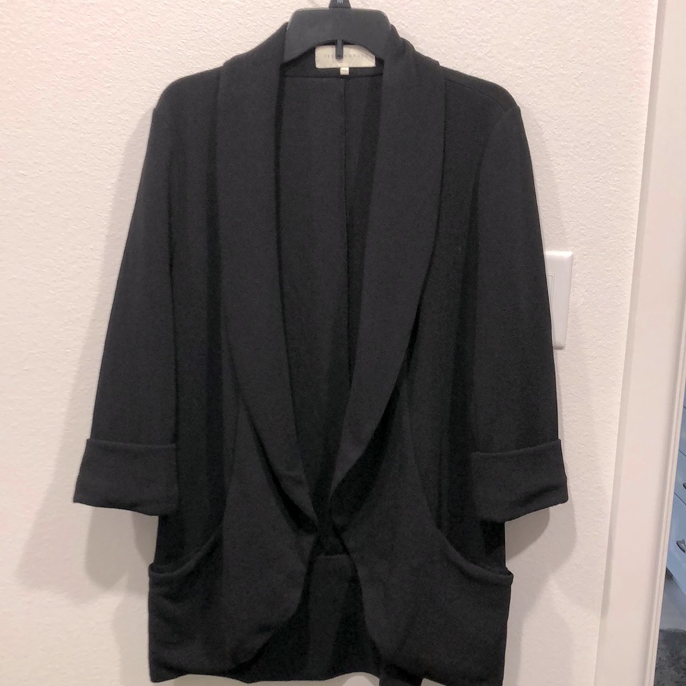Cardigan/blazer, black, XXL